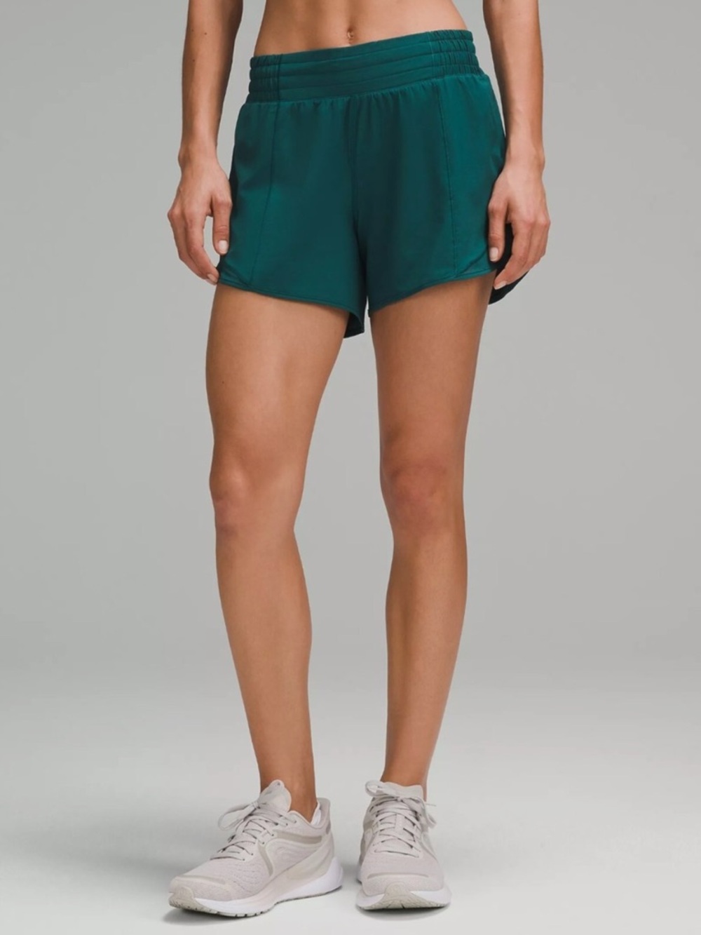 lululemon Hotty Hot High-Rise shorts 4” in storm teal 14